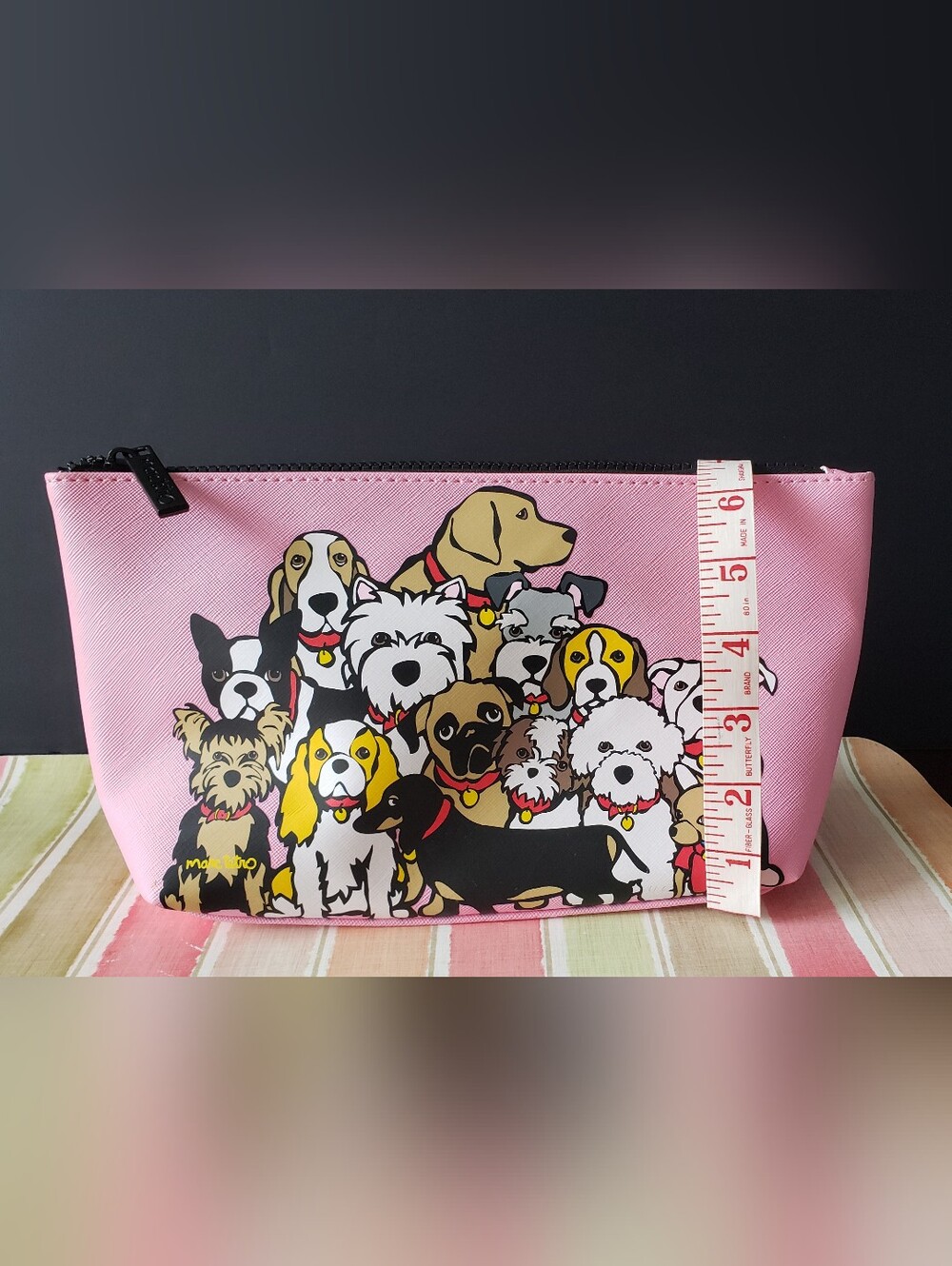 Love My Dogs Pink Clutch/Cosmetic Pouch New Without Tags - Picture 10 of 10
